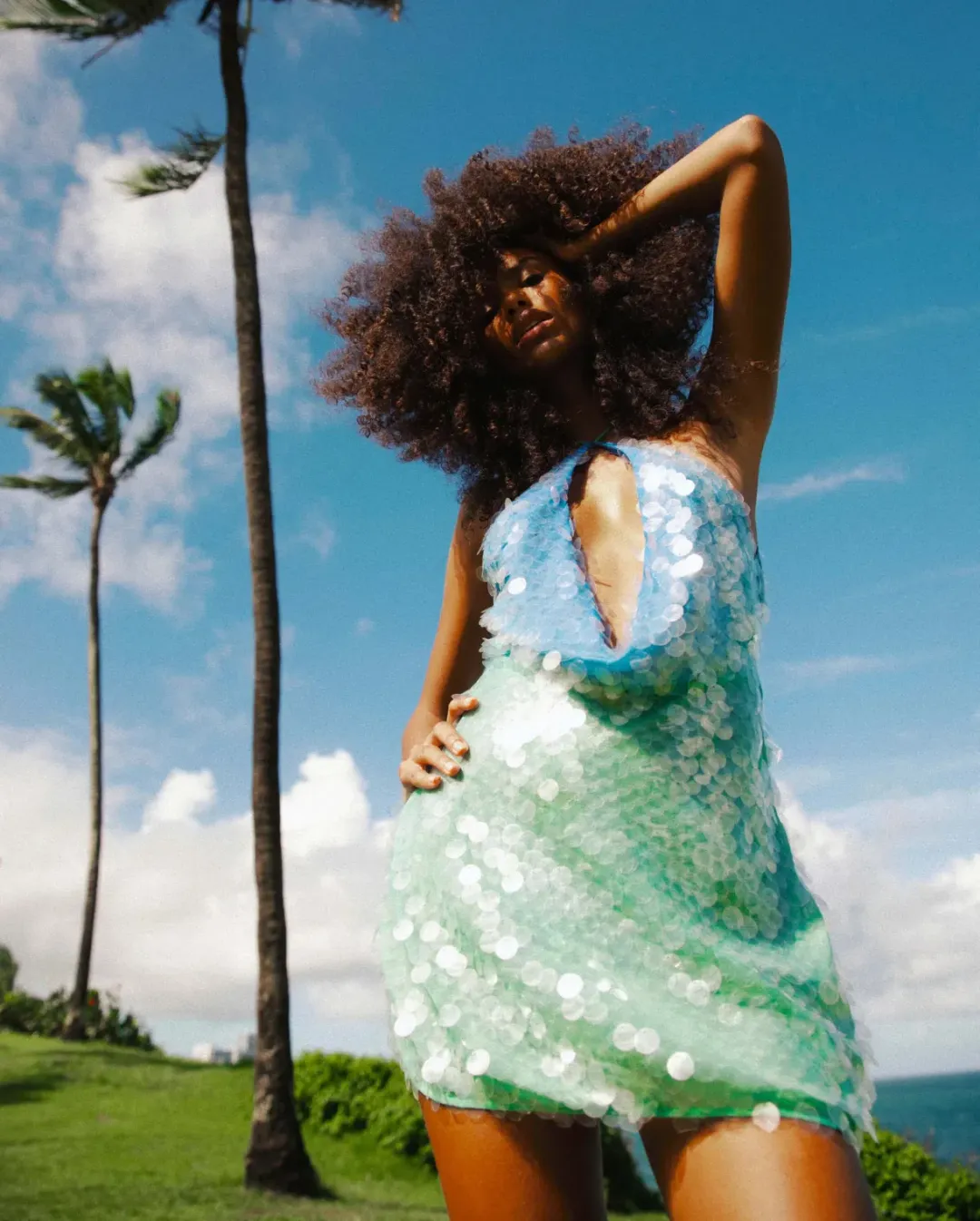 Kiki Dress Ombre Blue for rent on The Volte - main image