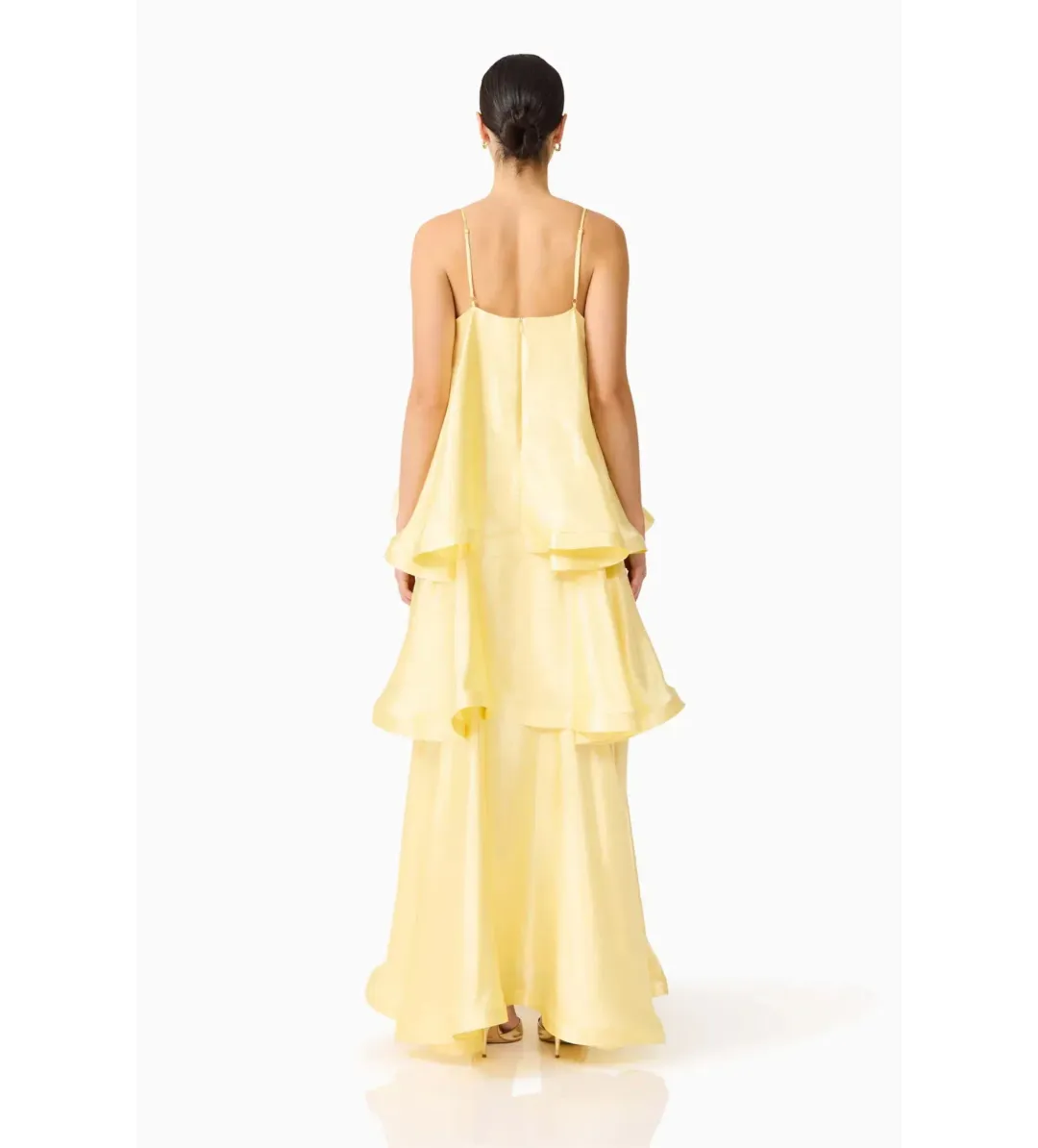 Elliatt Tilly Tiered Maxi Dress Butter Yellow Size S/AU 8 for rent on The Volte - main image
