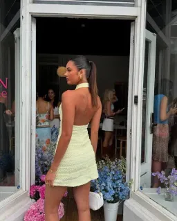 Harper Lu Lemon halter dress size 10 for rent on The Volte - image 2