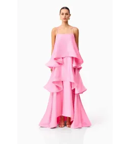 Elliatt Tilly Tiered Maxi Dress In Pink Size XL/AU 14 for rent on The Volte - image 1