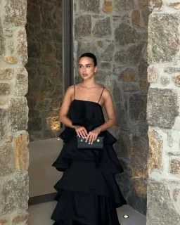 Elliatt Tilly 5 Tiered Maxi Dress in Black Size Medium - 10 AU for rent on The Volte - image 2