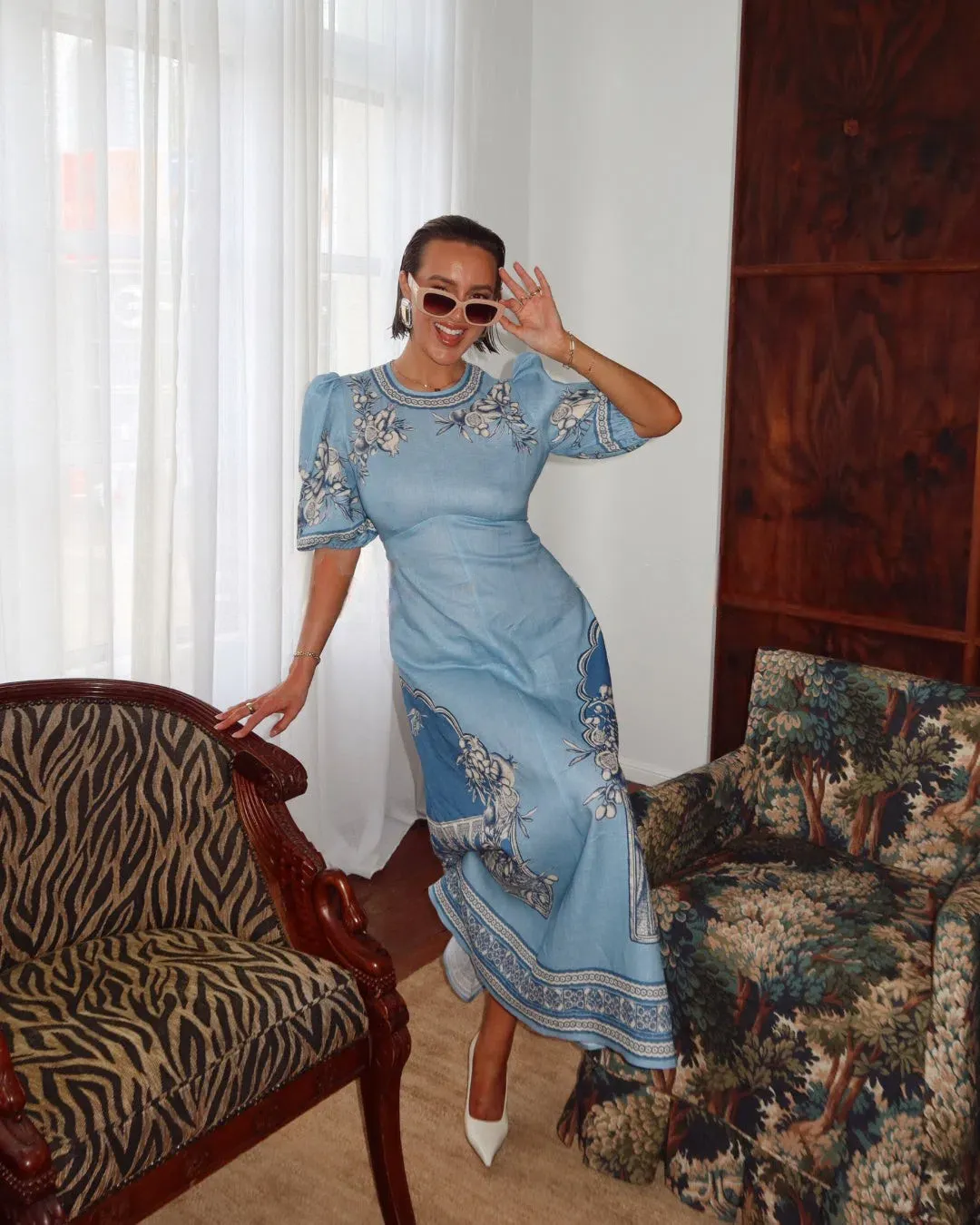 Alemais Villa Romantica Midi Dress Size 8 for rent on The Volte - main image