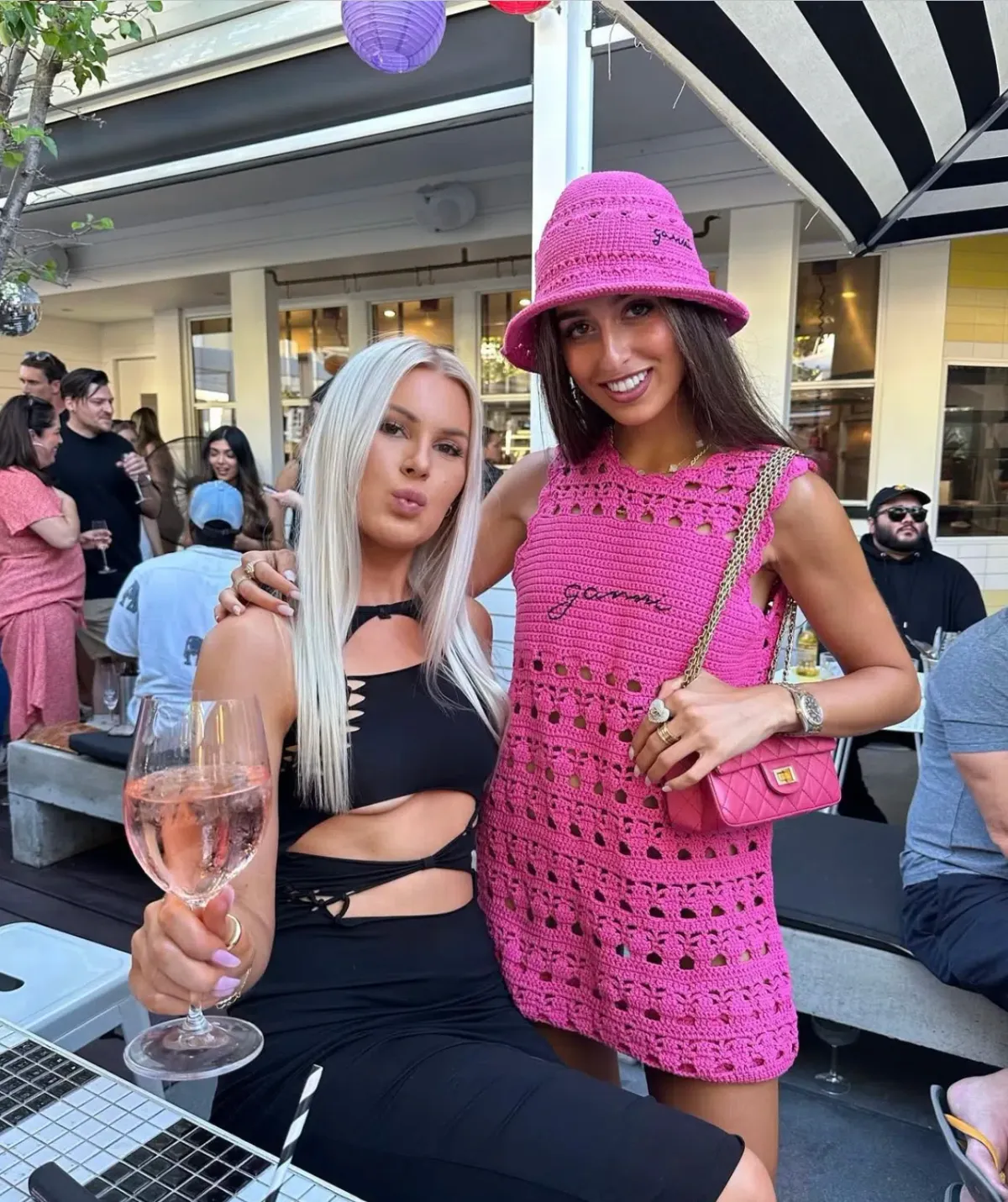 Ganni Crochet Cover Up & Bucket Hat Set Size XS for rent on The Volte - main image