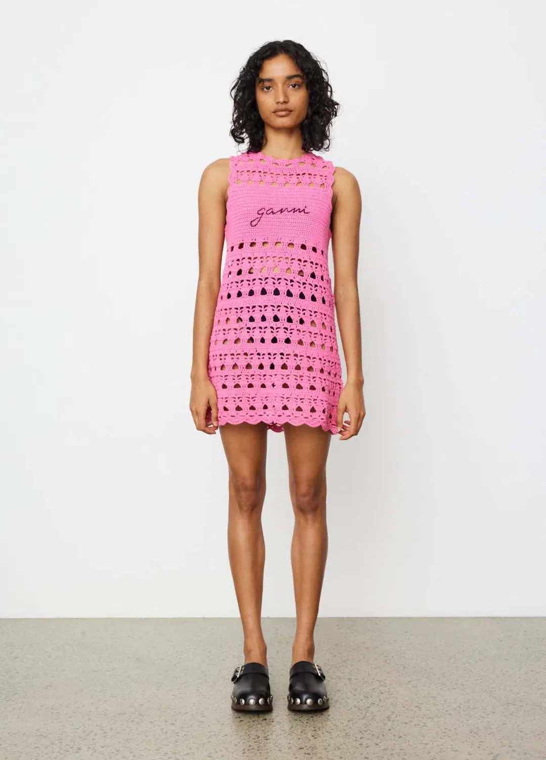 Ganni Crochet Cover Up & Bucket Hat Set Size XS for rent on The Volte - main image