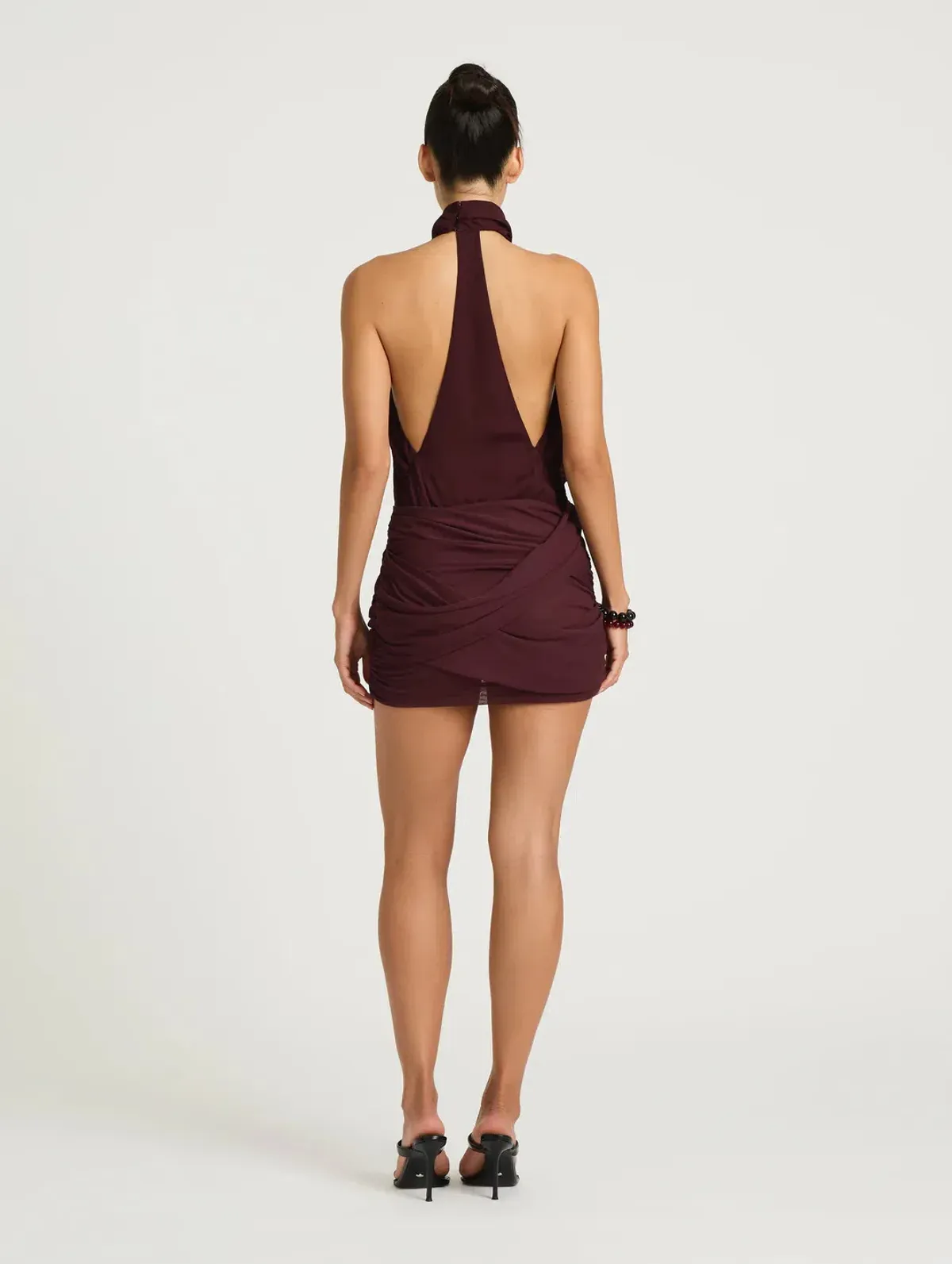 Benni Maisie Mini Dress in Plum Size 10 - Image 2