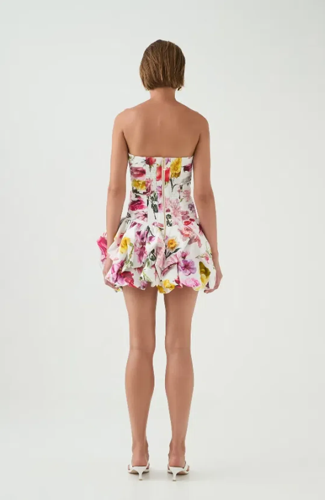 Aje Violette Bubble Hem Mini Dress Floral Size 10 for rent on The Volte - main image