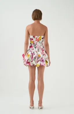 Aje Violette Bubble Hem Mini Dress Floral Size 10 for rent on The Volte - image 3