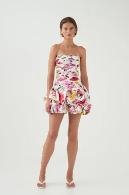 Aje Violette Bubble Hem Mini Dress Floral Size 10 for rent on The Volte - image 4
