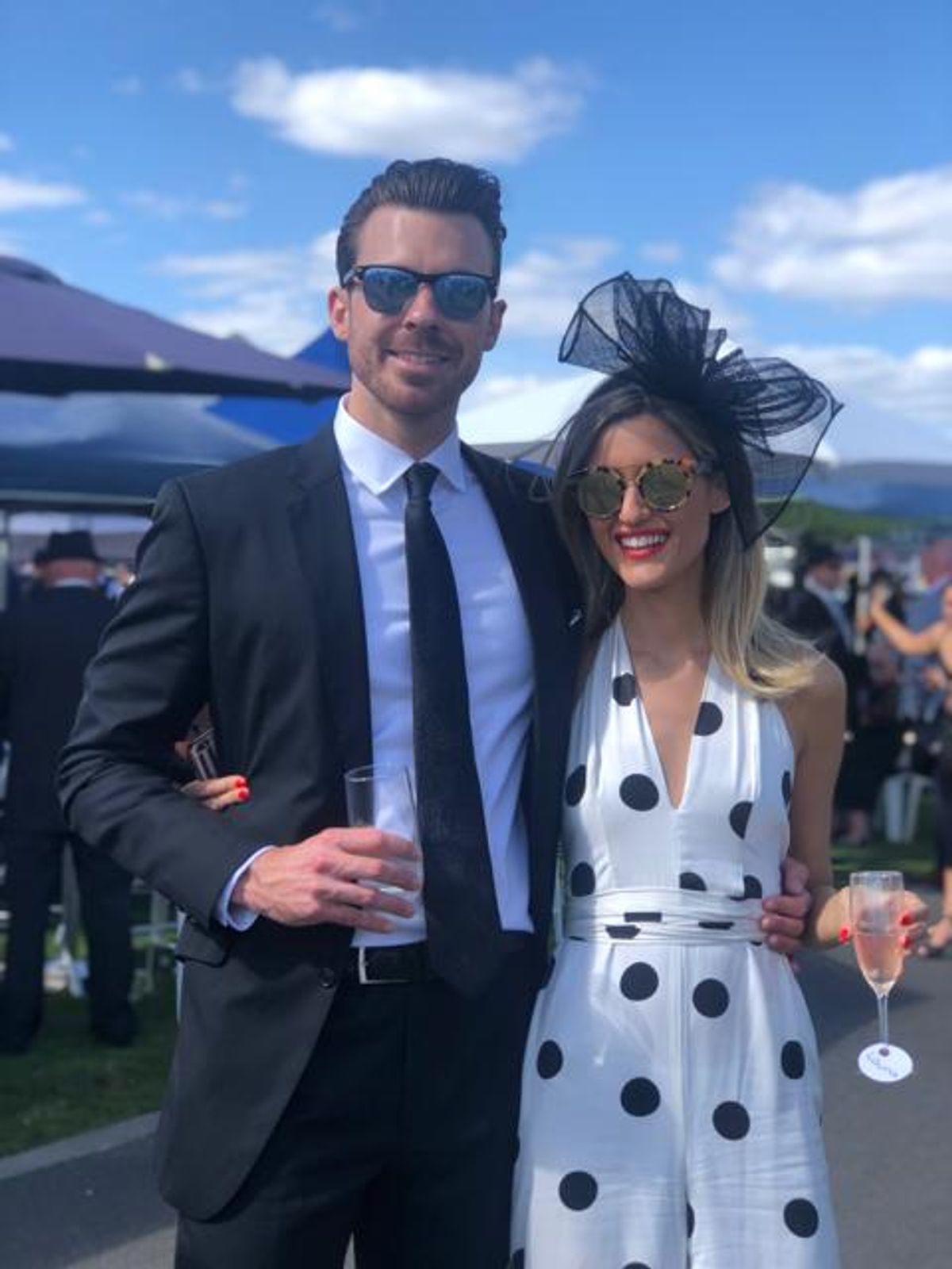 Bec & Bridge Mamita Silk Halter Jumpsuit White/Black Size 6 - Image 6