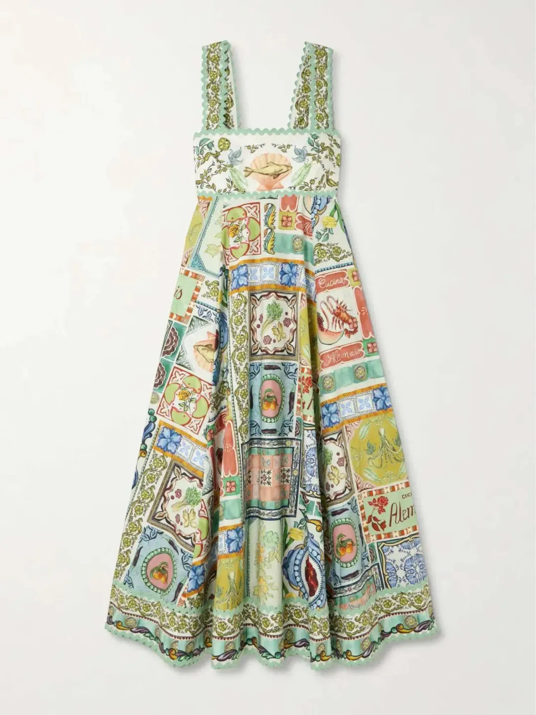 Alemais Tommasina Picnic Dress Size 16 Cotton Print Strappy Midi for rent on The Volte - main image
