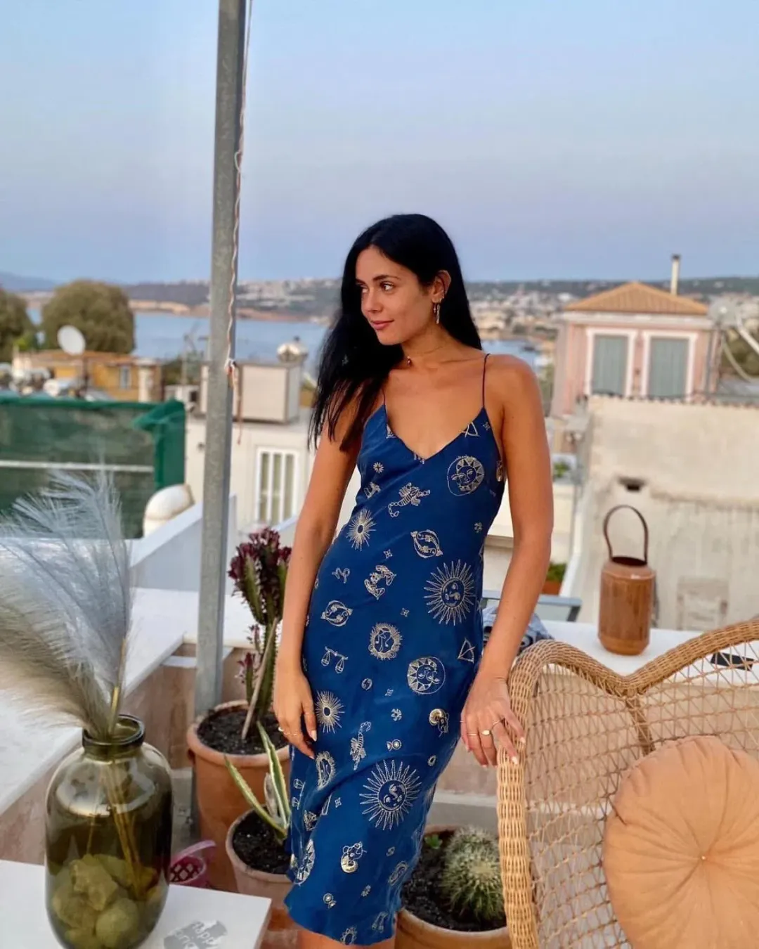 Realisation Par The 1996 Zodiac Silk Slip Dress Blue Size 6 for rent on The Volte - main image