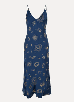 Realisation Par The 1996 Zodiac Silk Slip Dress Blue Size 6 for rent on The Volte - image 3