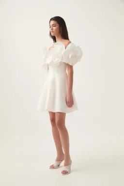 Aje Etta Mini Dress White size 14 for rent on The Volte - image 4