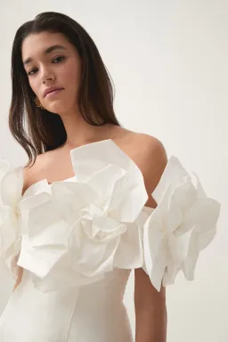 Aje Etta Mini Dress White size 14 for rent on The Volte - image 2