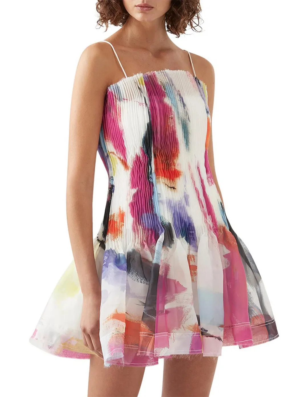 AJE CELESTIAL PLEATED MINI DRESS 14 for rent on The Volte - main image