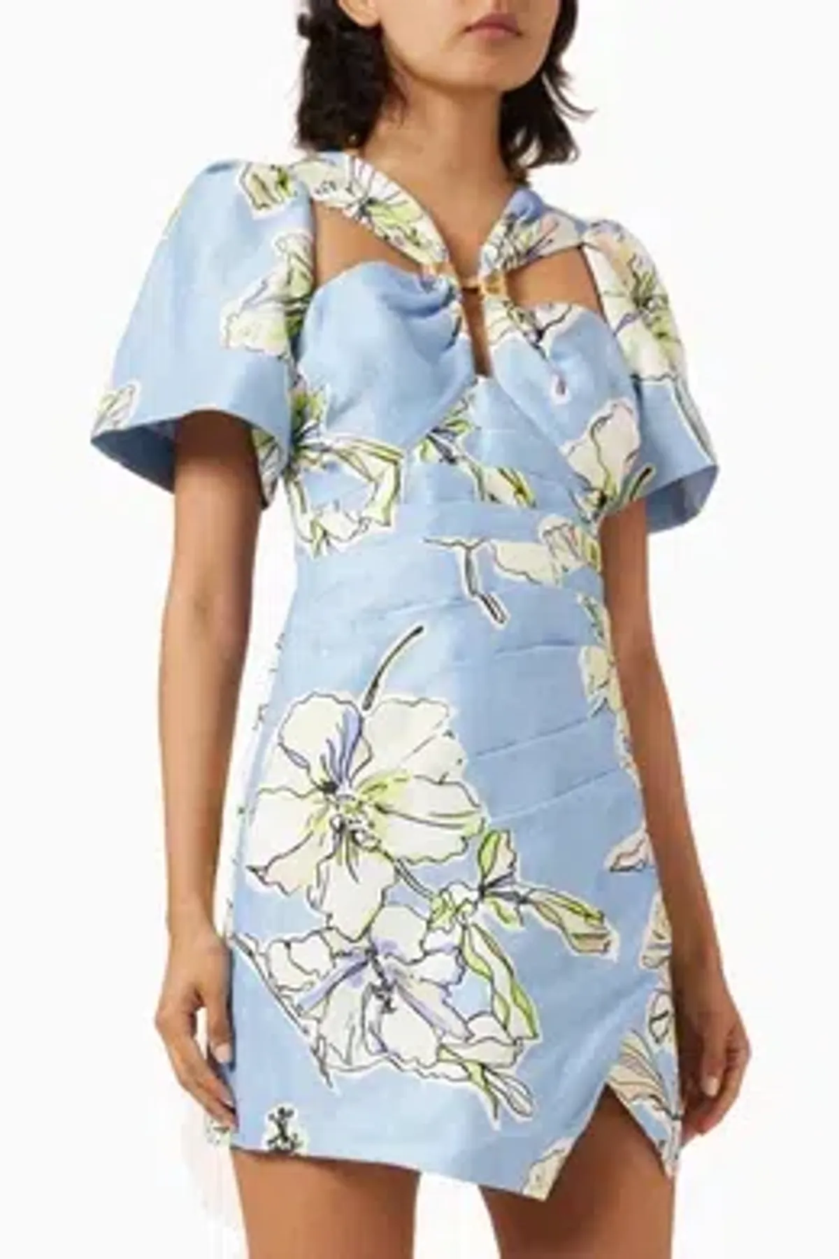 AJE PRESENCE TWISTED MINI DRESS SIZE 16 - Image 1