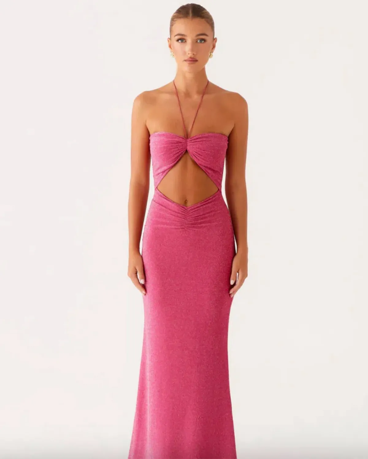 Lorenzo Maxi Dress - Raspberry - Image 1
