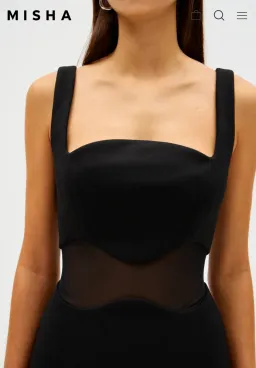 Misha DAMITA MAXI DRESS - BLACK for rent on The Volte - image 2