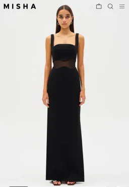 Misha DAMITA MAXI DRESS - BLACK for rent on The Volte - image 1