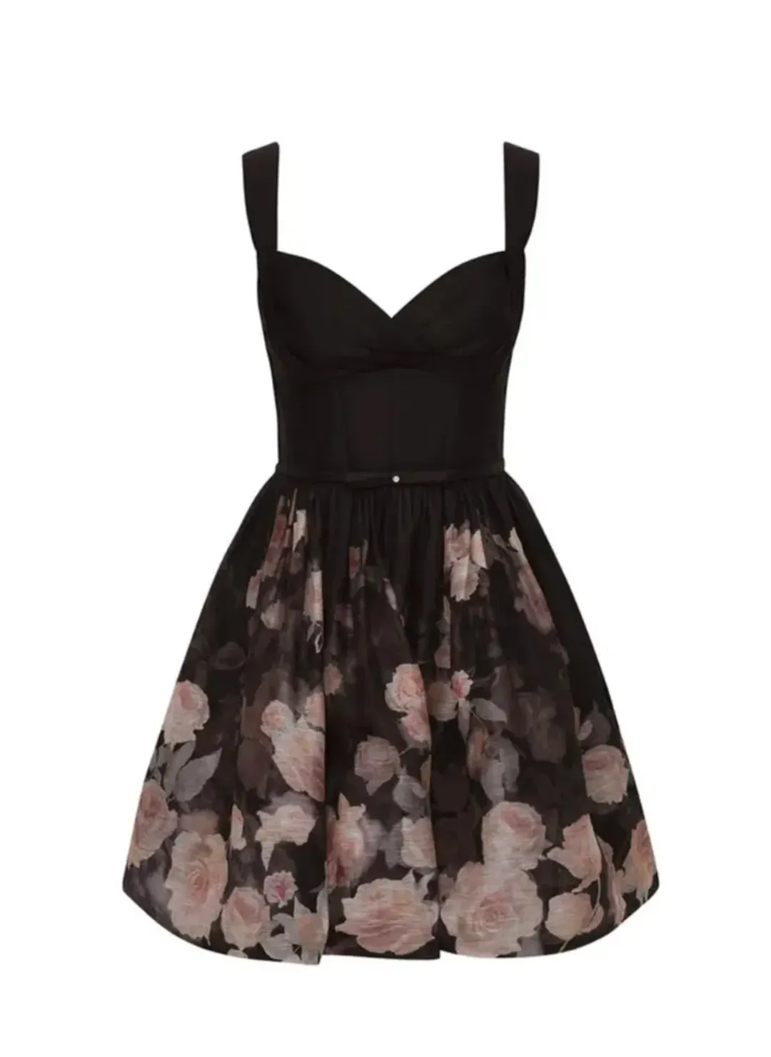 Zimmermann Crush Picnic Mini Dress Black Floral 4/AU16 for rent on The Volte - main image