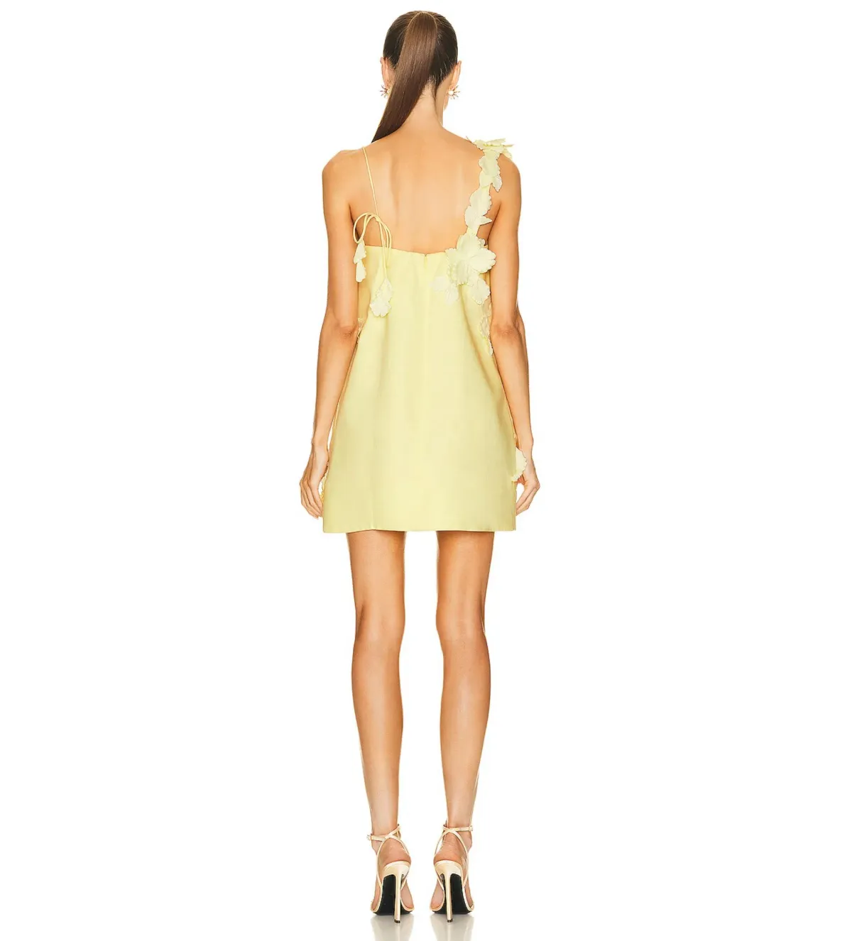 Zimmermann High Tide Lift Shift Flower Mini Dress Lemon Size 1 AU 8-10 - Image 3