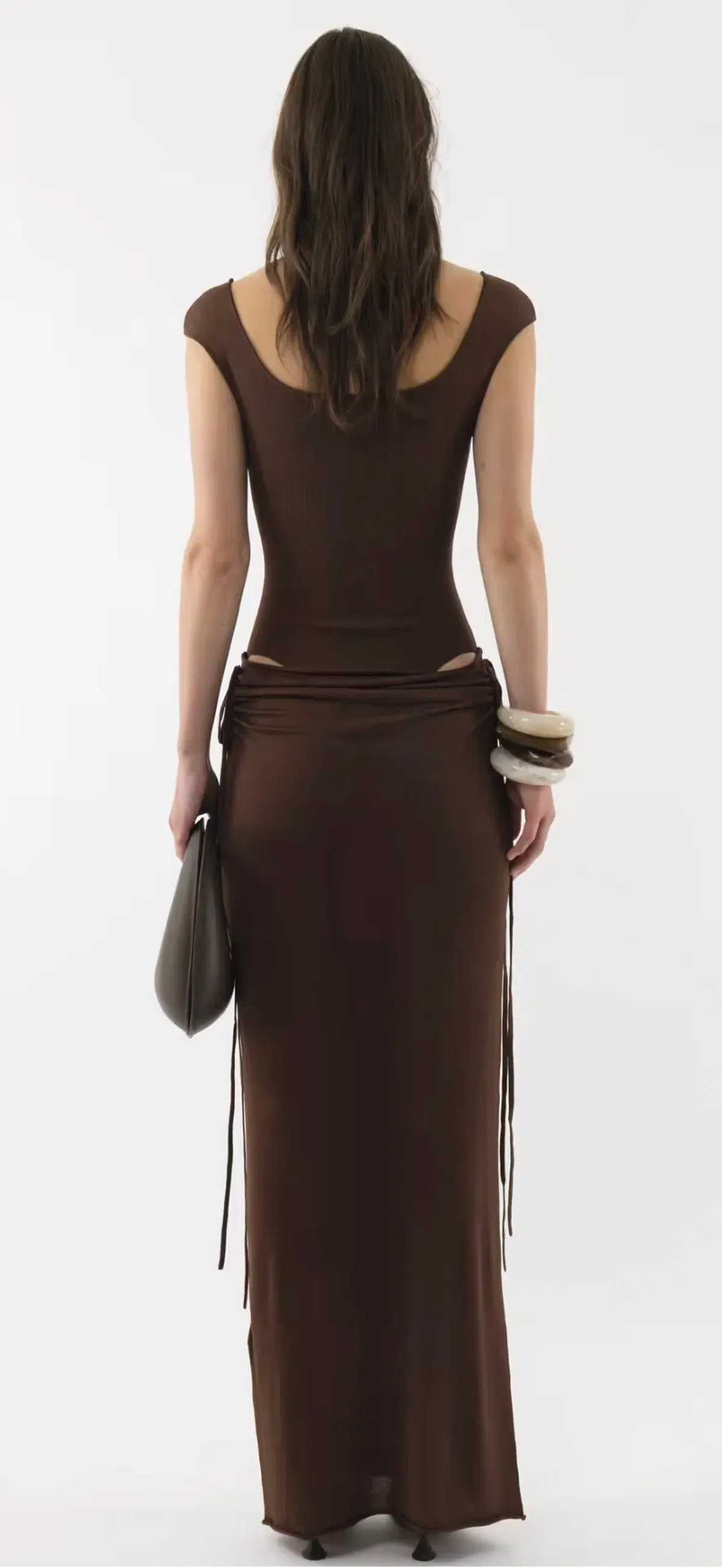 Arakii Draped Cut Out Dress for rent on The Volte - main image