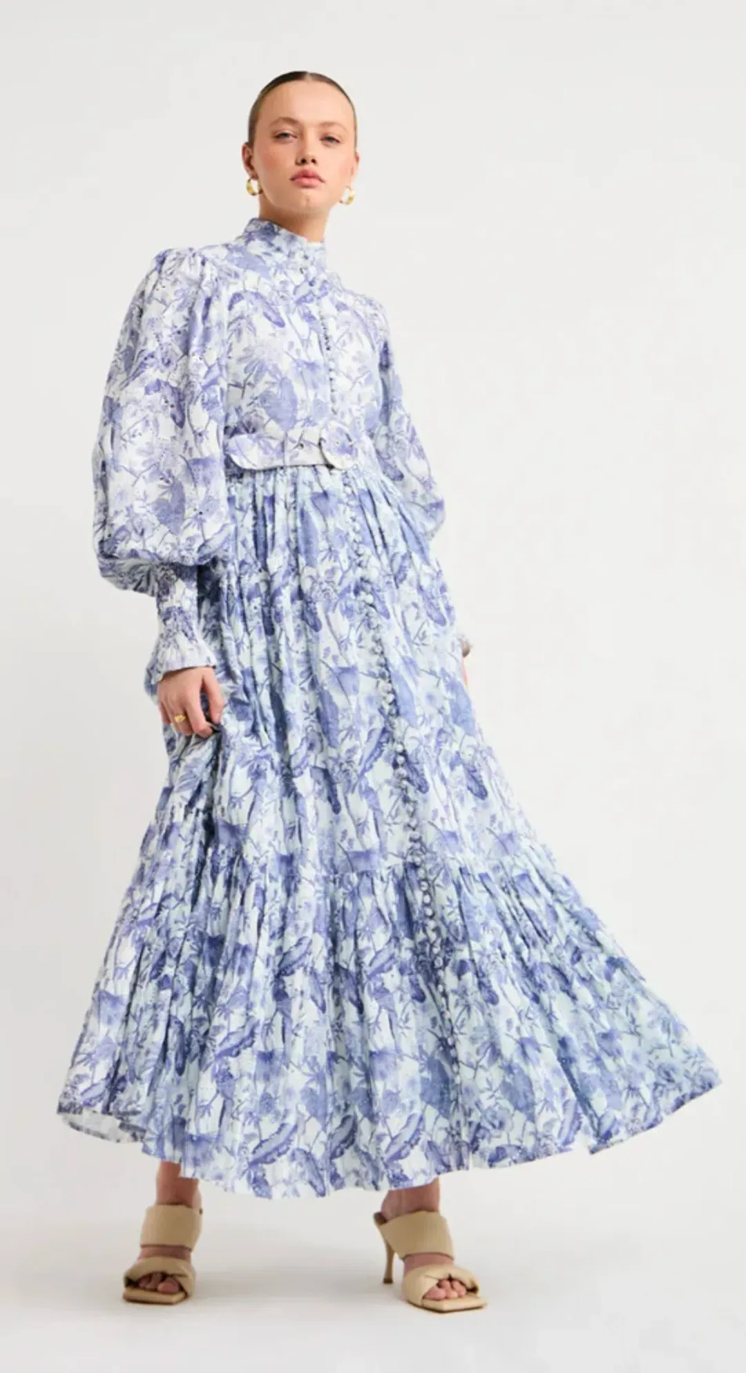 Palm Noosa Royal Flush Dress Jungle Blue for rent on The Volte - main image