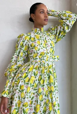Palm Noosa's Royal Flush Dress Lemon Print for rent on The Volte - image 2