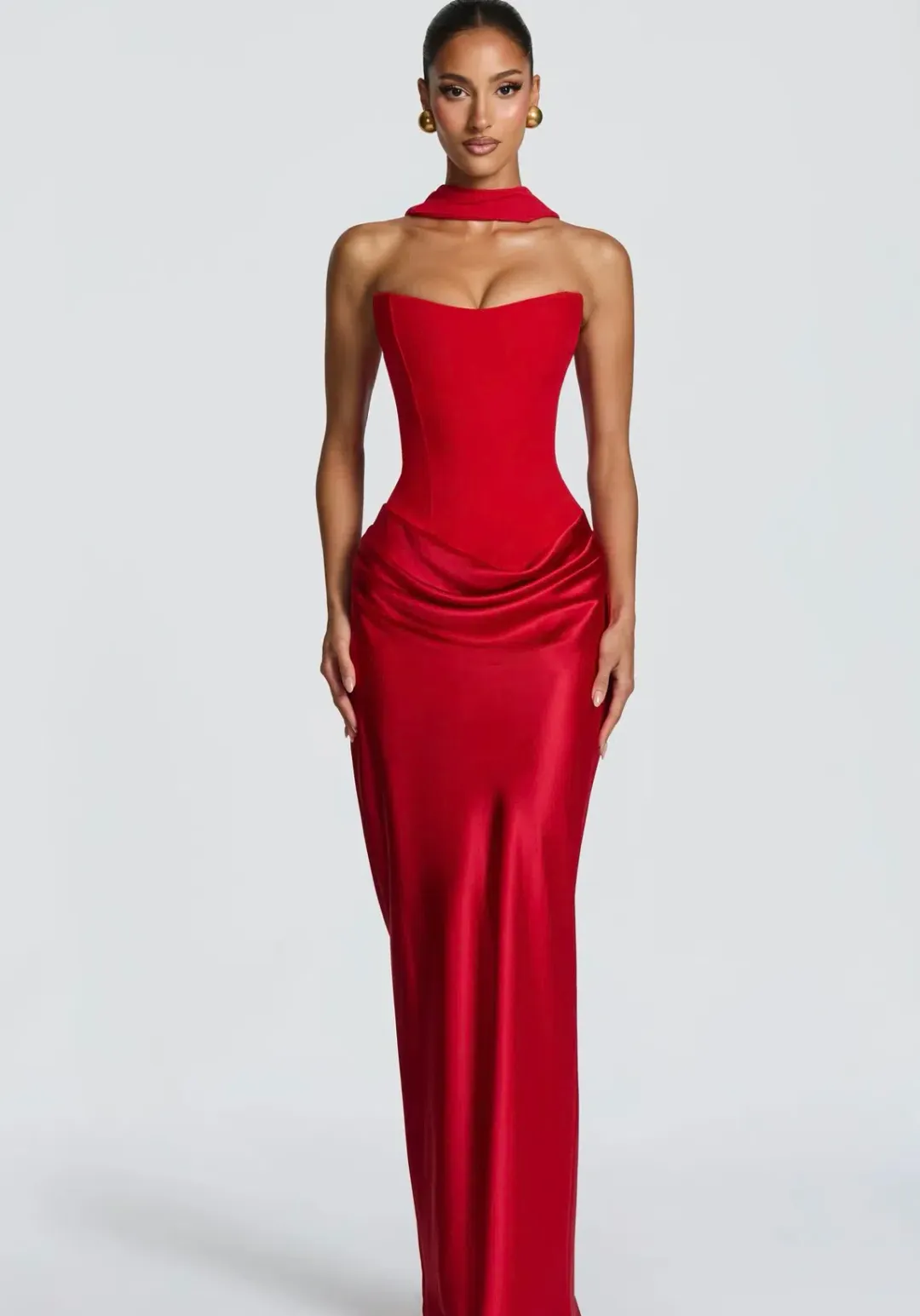 BABYBOO MAGGIE MAXI DRESS RED S for rent on The Volte - main image