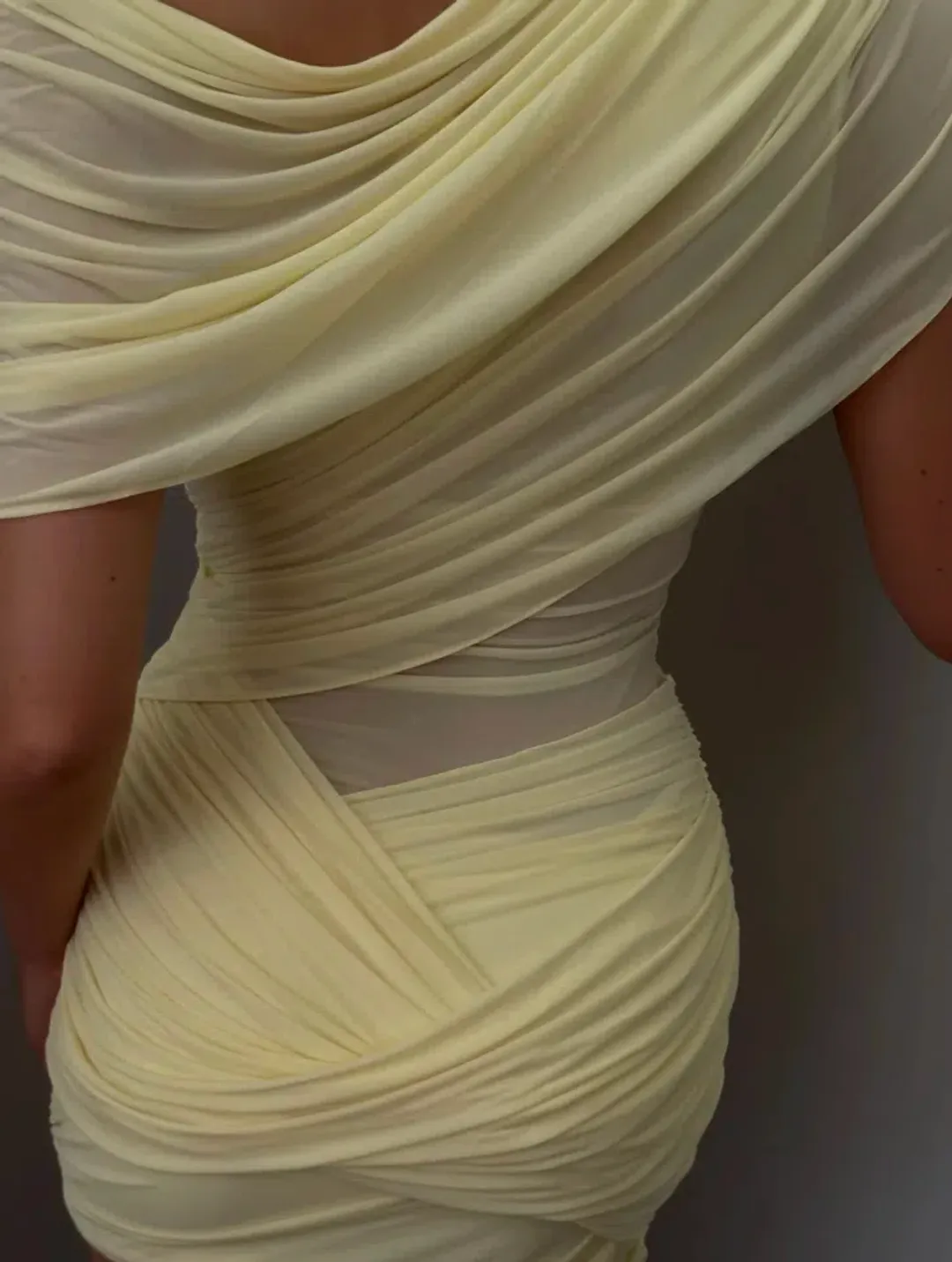 BENNI. Otto Mini Dress Lemon Size S/AU 8 for rent on The Volte - main image