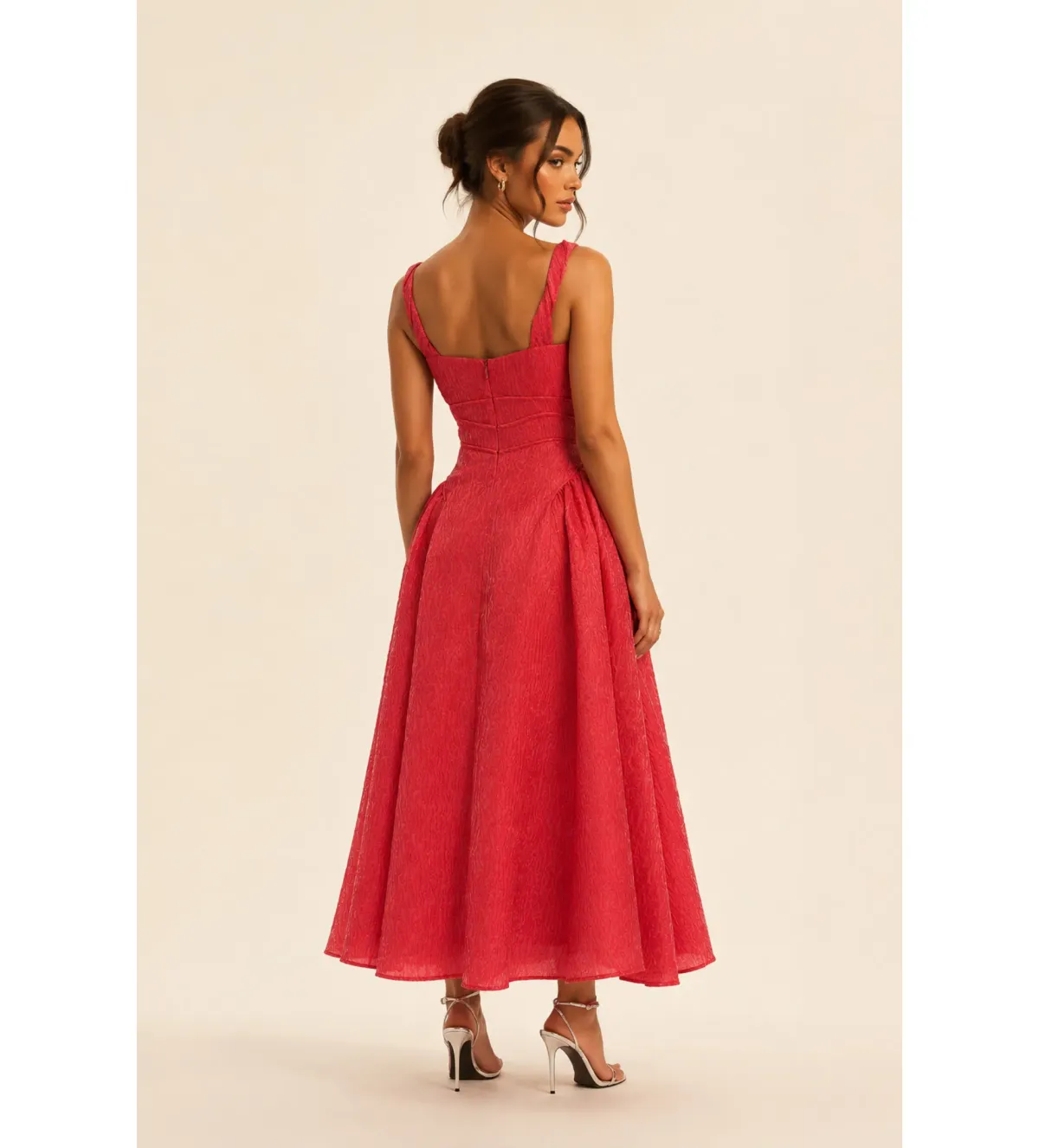 Rachel Gilbert Sophy Strap Midi Dress in Pink Size AU 8 - Image 2