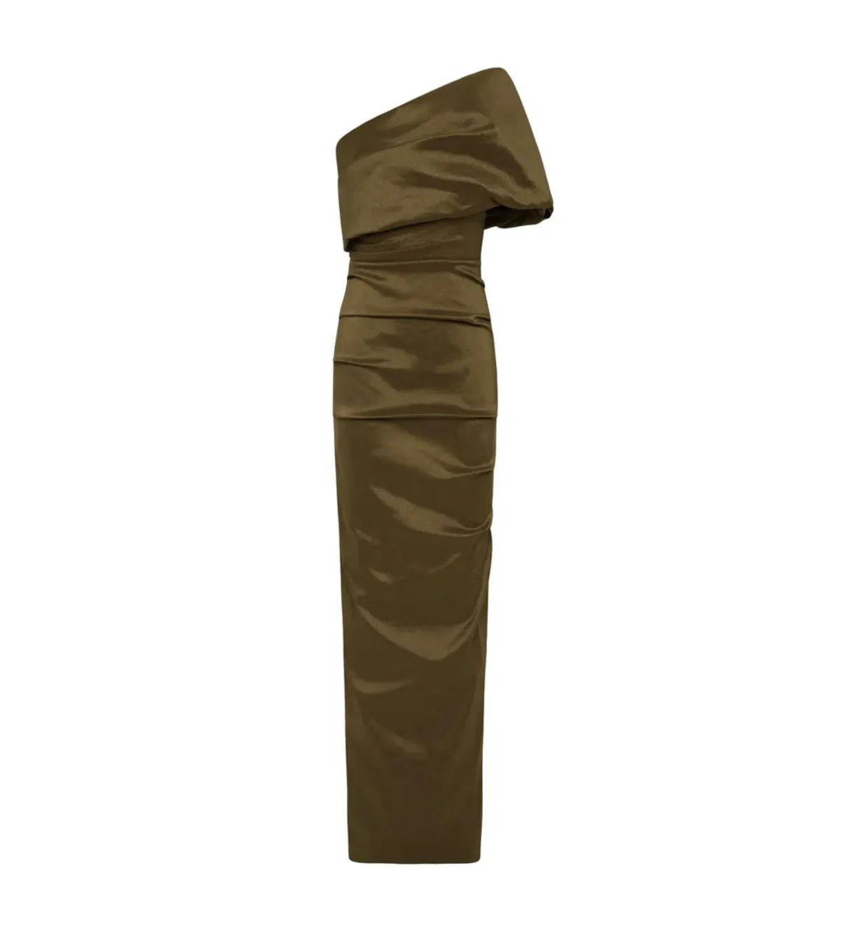 Rachel Gilbert Kat Gown in Olive Size 12 - Image 1