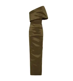 Rachel Gilbert Kat Gown in Olive Size 12 for rent on The Volte - image 1