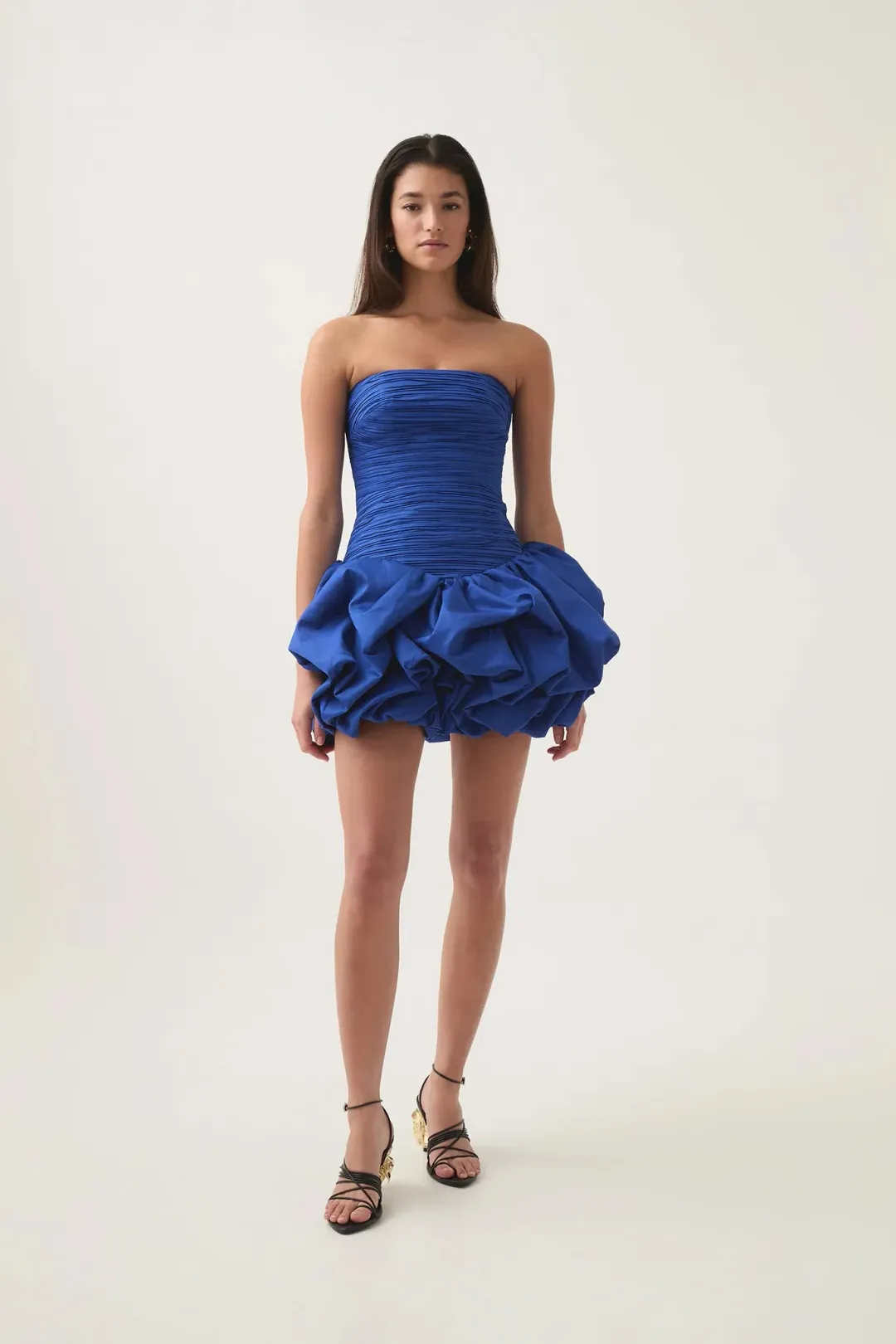 Aje - Violette Bubble Hem Mini Dress in Cobalt - Size 10 for rent on The Volte - main image