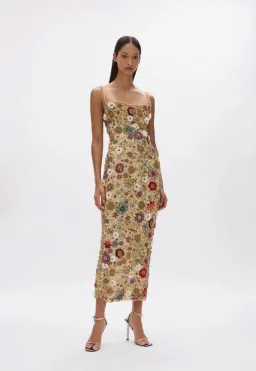 Rachel Gilbert Francesca Gown Gold Size 2/AU10 for rent on The Volte - image 1