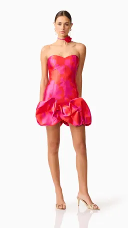 Elliatt Eloise Strapless Mini Dress in Pink and Red Size M (10) for rent on The Volte - image 4