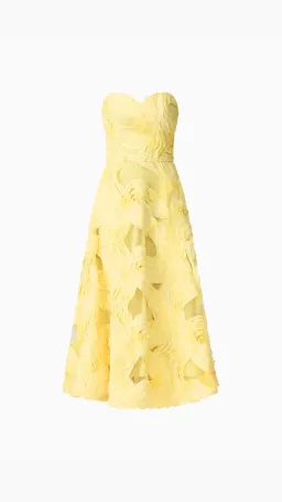 Elliatt Asher Sweetheart Midi Dress in Yellow Size S (8) for rent on The Volte - image 5