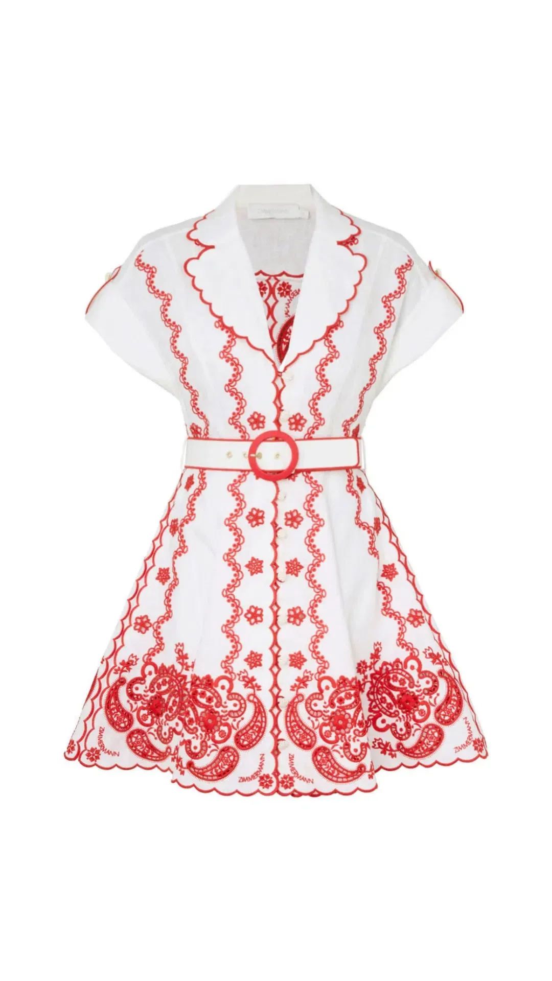 Zimmermann Lucky Embroidered Mini Dress Size 0 (8) for rent on The Volte - main image