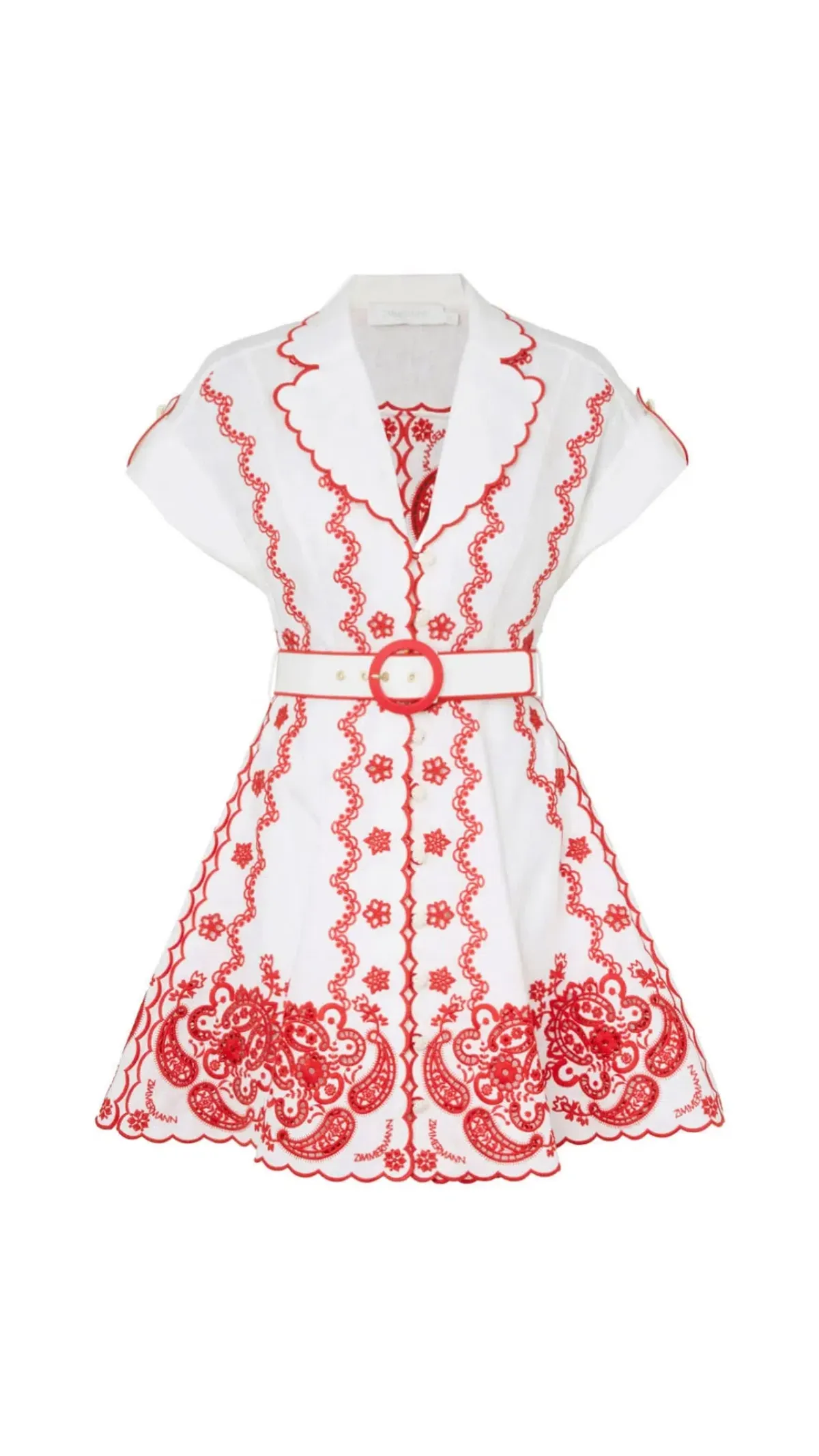 Zimmermann Lucky Embroidered Mini Dress Size 0 (8) for rent on The Volte - main image