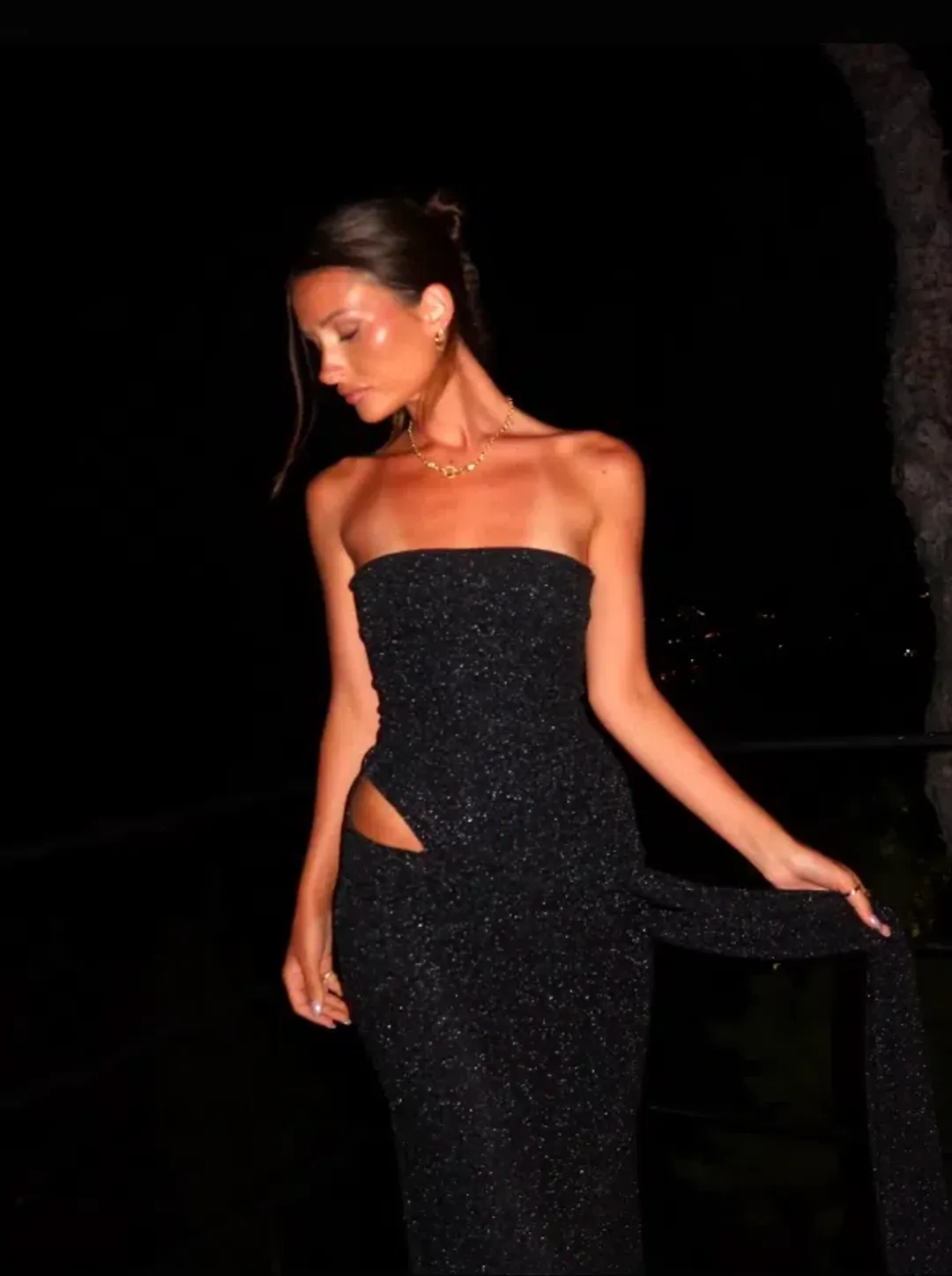 Elaai Monaco Dress Black for rent on The Volte - main image