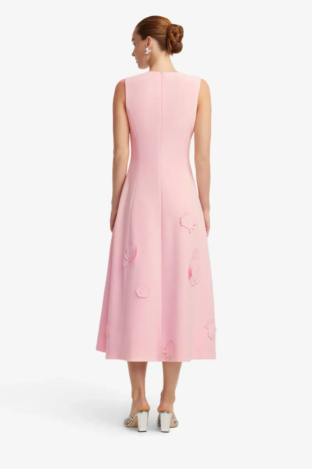 Leo Lin Cleo Appliqué Sleeveless Midi Dress Size 12 for rent on The Volte - main image