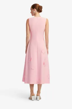 Leo Lin Cleo Appliqué Sleeveless Midi Dress Size 12 for rent on The Volte - image 2