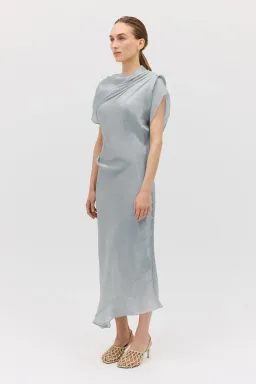 Bianca Spender Liquid Organza Decode Dress Blue Size 10 for rent on The Volte - image 4