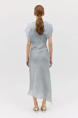 Bianca Spender Liquid Organza Decode Dress Blue Size 10 for rent on The Volte - image 7