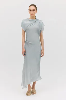 Bianca Spender Liquid Organza Decode Dress Blue Size 10 for rent on The Volte - image 3