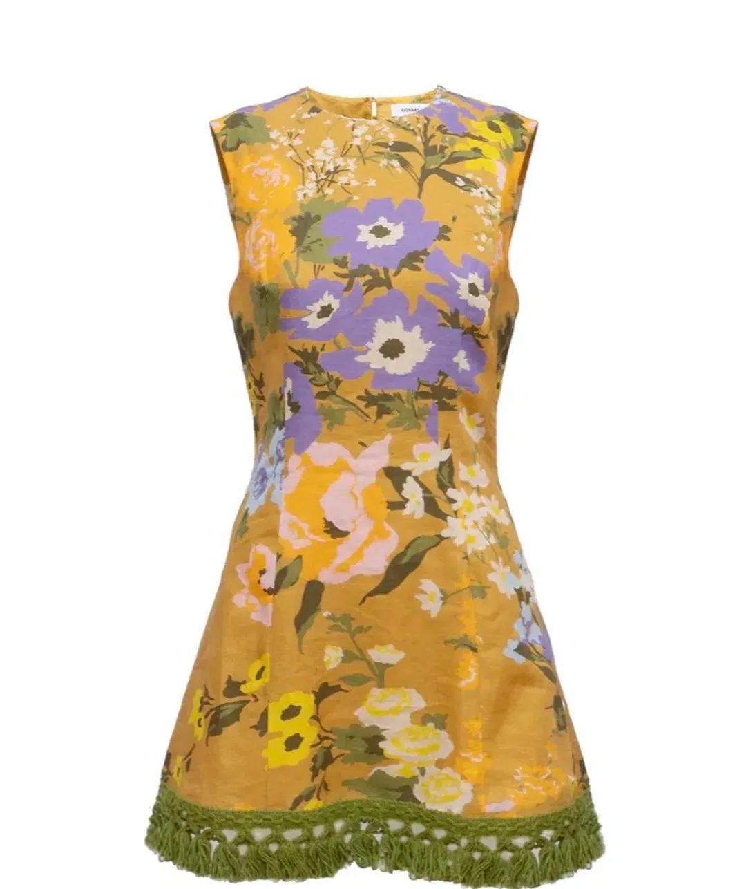 Lovaan Studios Mathilda Mini Yellow/Floral Size 8 for rent on The Volte - main image