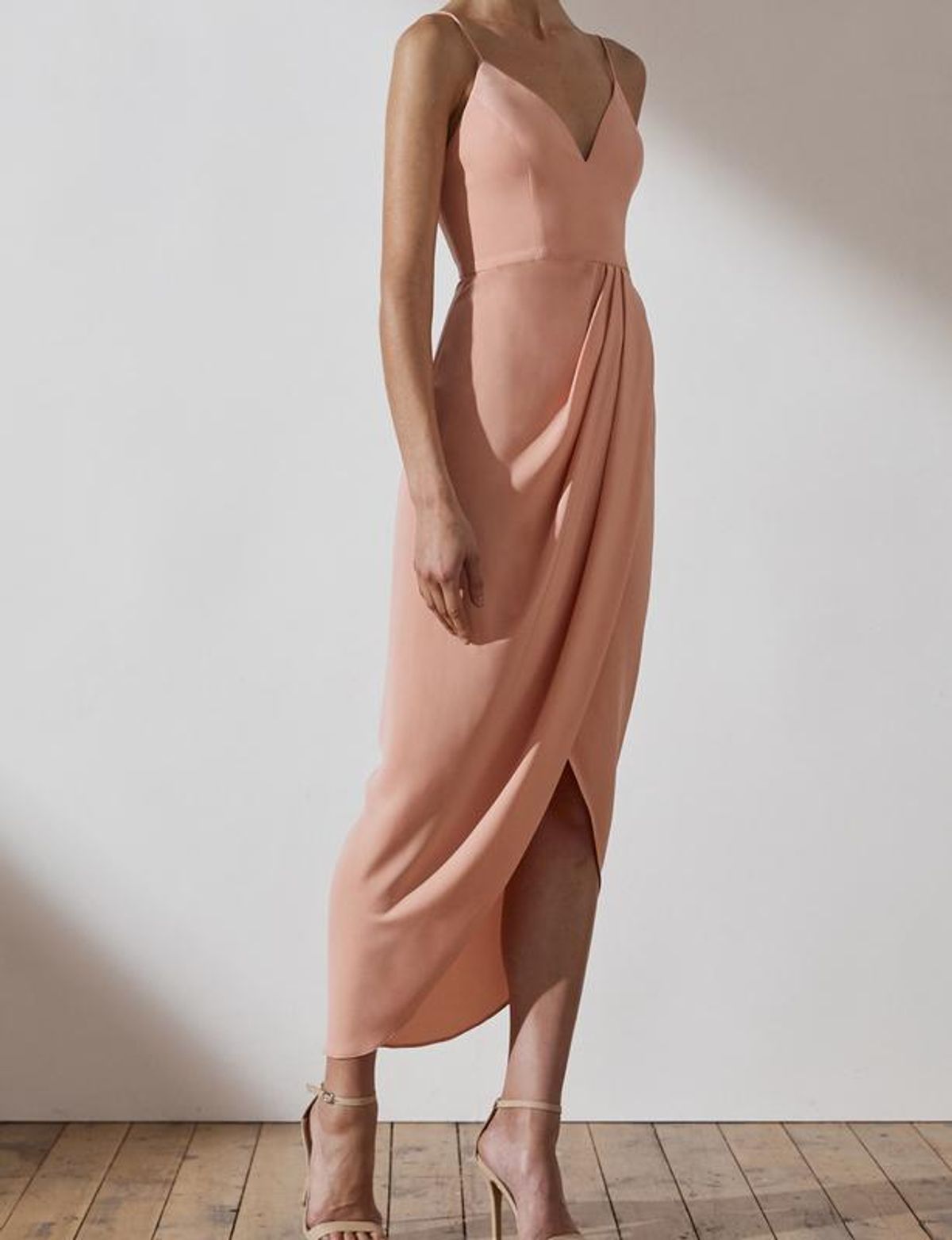 Shona Joy Samantha Core Cocktail Dress - Dusty Pink - Size 10 - Image 2