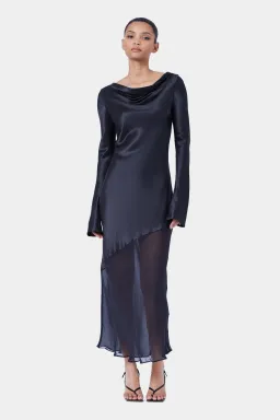 Ginia, Asym Splice LS Dress, Size M for rent on The Volte - image 4