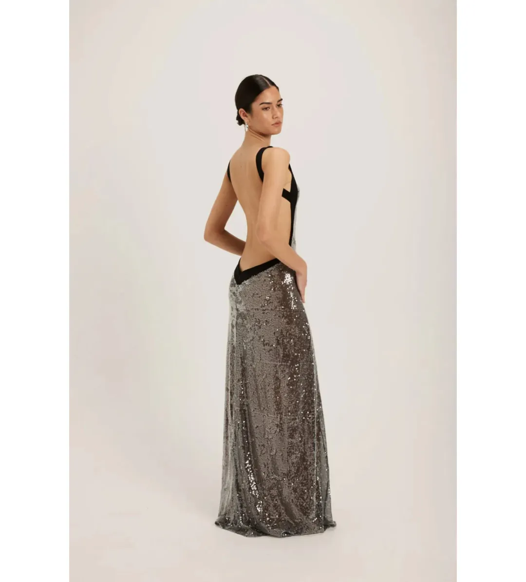 Ance Gria Jacqueline Gown in Silver Size AU8 for rent on The Volte - main image