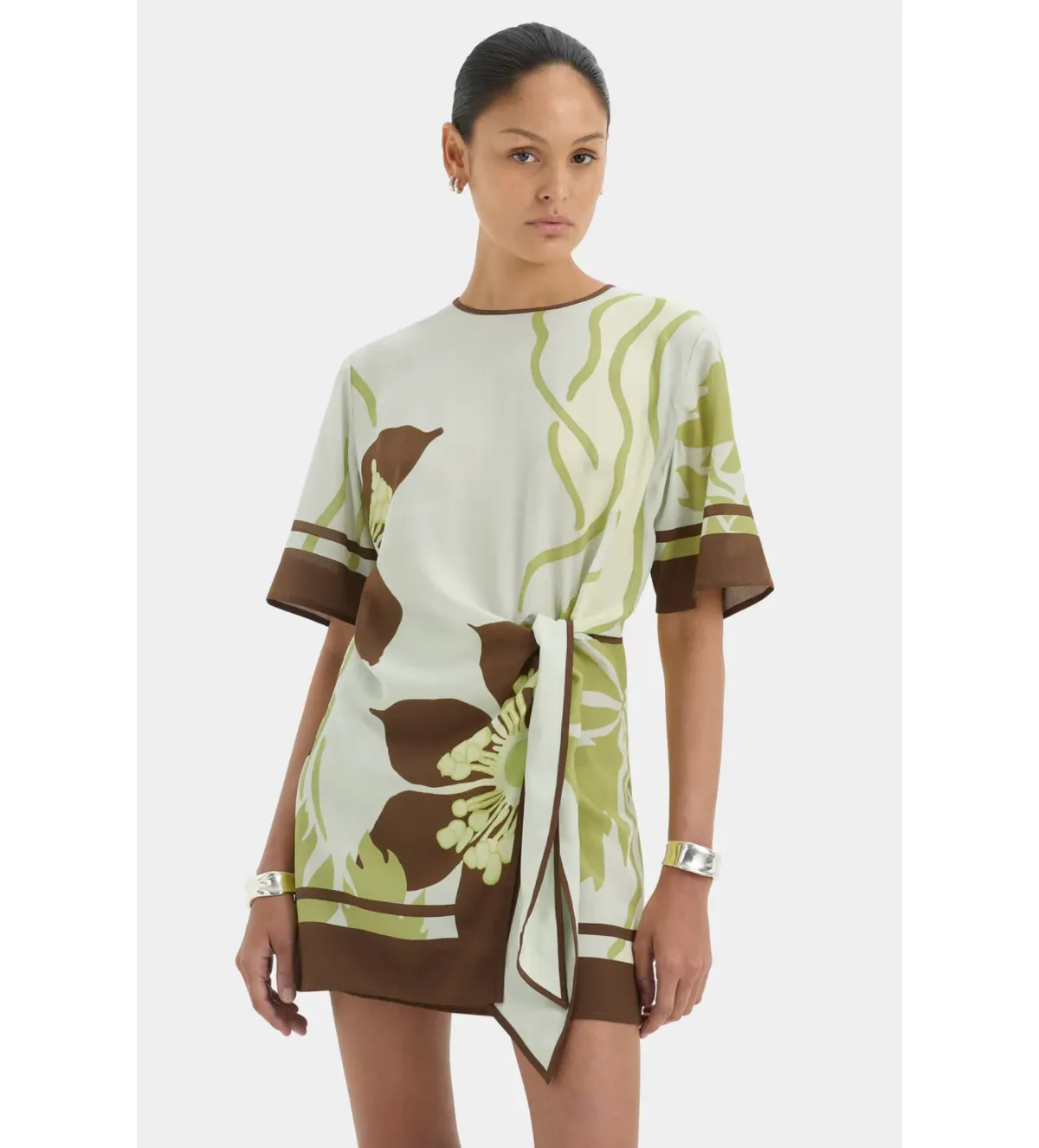 Sir The Label Amaia Mini Dress in Floral Vine Size AU10 - Image 1